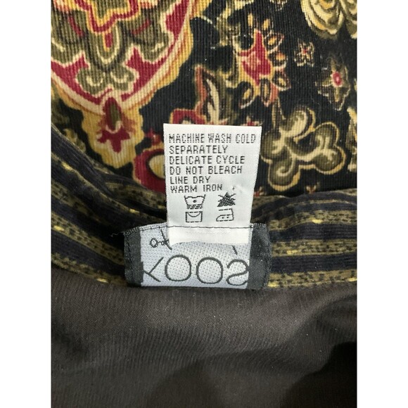 Vintage Koos Of Course  Womens Corduroy Button Up Shirt 2X Black Art to Wear 90s - Picture 6 of 6